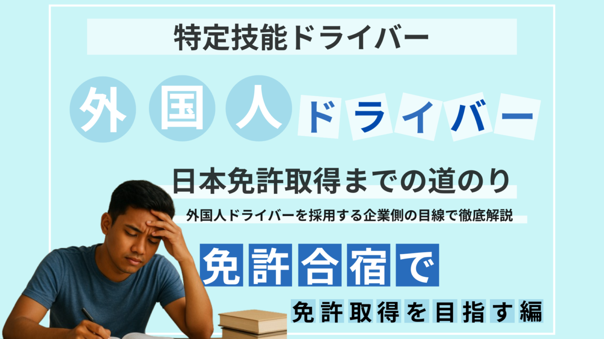 特定技能外国人ドライバーの日本免許取得までの道のり(免許合宿Ver.)